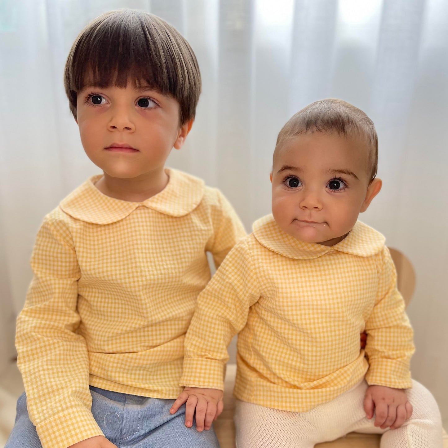 Camisa Vichy Amarela - Menino