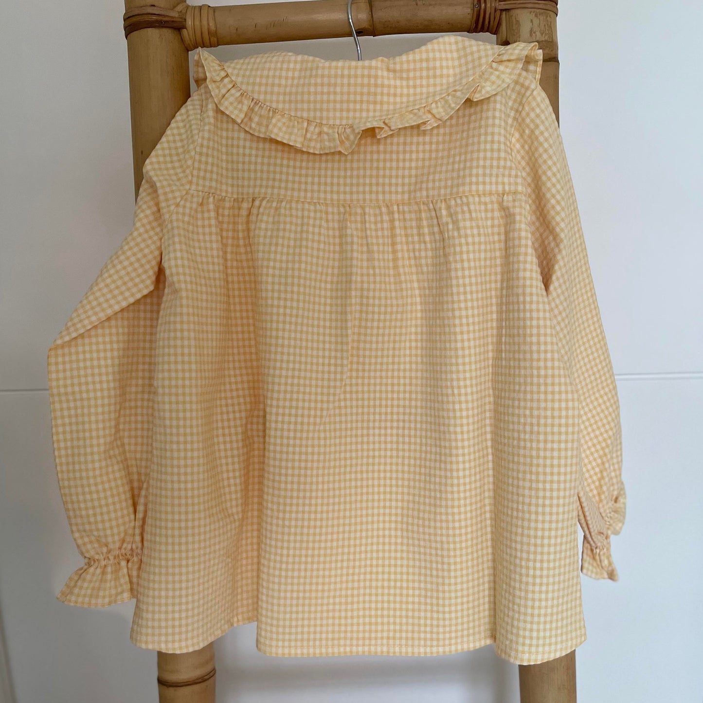 Camisa Vichy Amarelo - Menina